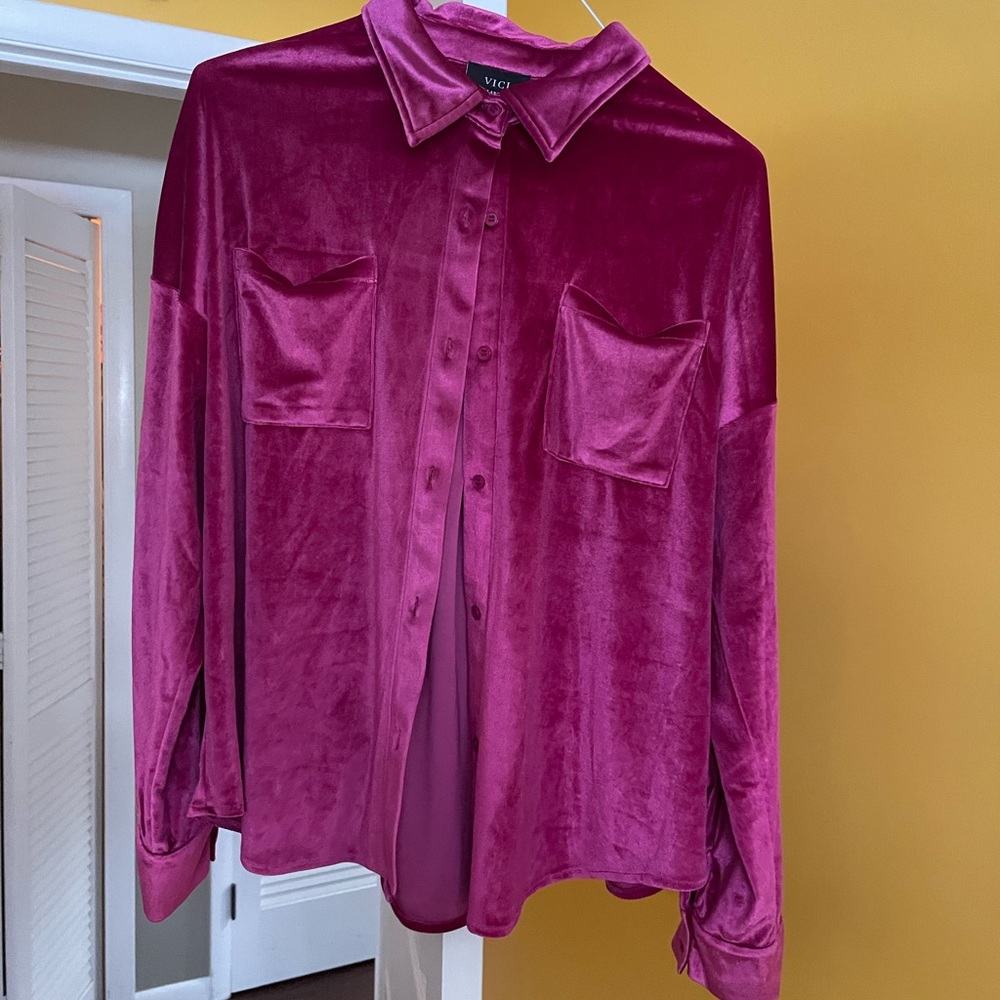 Vici Pink Velvet Top